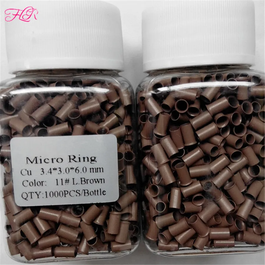 343060mm high quality Micro copper Ring beads Tool For I Tip Hair Extensions Optional bottle7295211