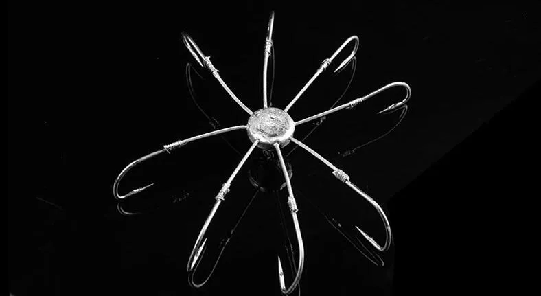 Sextuple Et Octuple Hooks 50g, 6/8 PAWS, Connexion En Fil D'acier ...