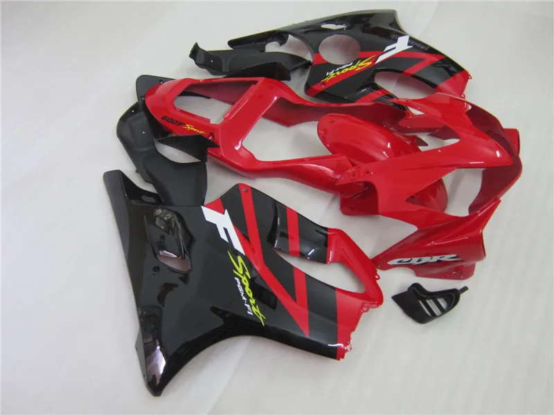 أعلى بيع حقن مصبوب عدة هدية لهوندا CBR600 F4I 01 02 03 fairings أسود أحمر مجموعة CBR600F4I 2001-2003 OT28