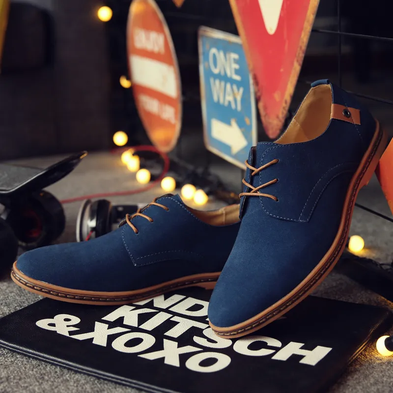 Herenschoenen Elegante schoenen Mannen Oxfords Jurk Schoenen Lederen Koe Suede Plus Size Derby Prom Formele Trouwschoenen MAN MOCASSIN HOMME