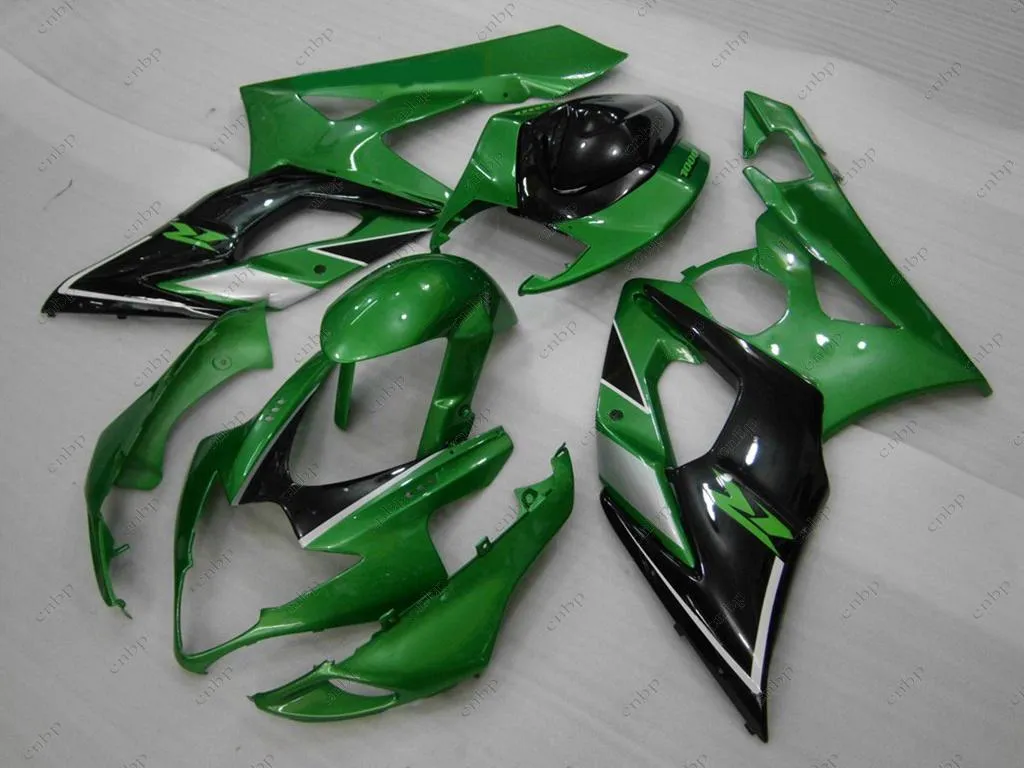 Kits De Corpo Inteiro GSXR 1000 05 Carenagens De Plástico GSX R1000 2005 Carroçaria Preta Verde