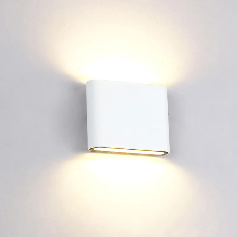 6W 12W Cube LED Outdoor Indoor Wall Sconces Light Modern Up and down wall light surface mounted light for villa hotel AC100-240V