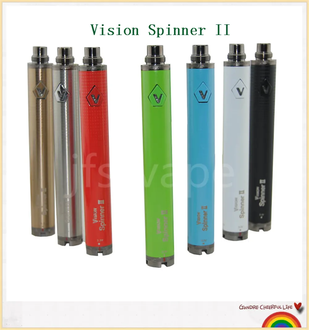 Vision Spinner II 2 Batterie 1650mAh Tension de variable 510 Fil EGO C Twist Batteries Vape Mod