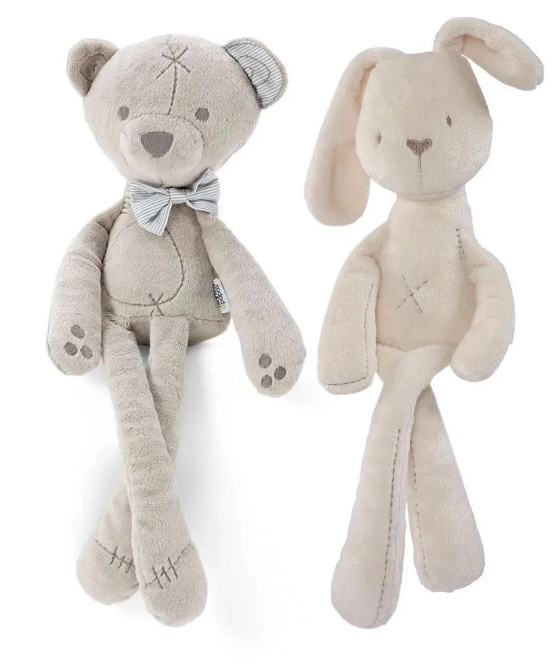 Kinder Ostern Kaninchen Plüschtiere Weiß und Beige Weiche Häschen Schlaf Puppe Kleinkind Spielzeug Kinder Geschenk