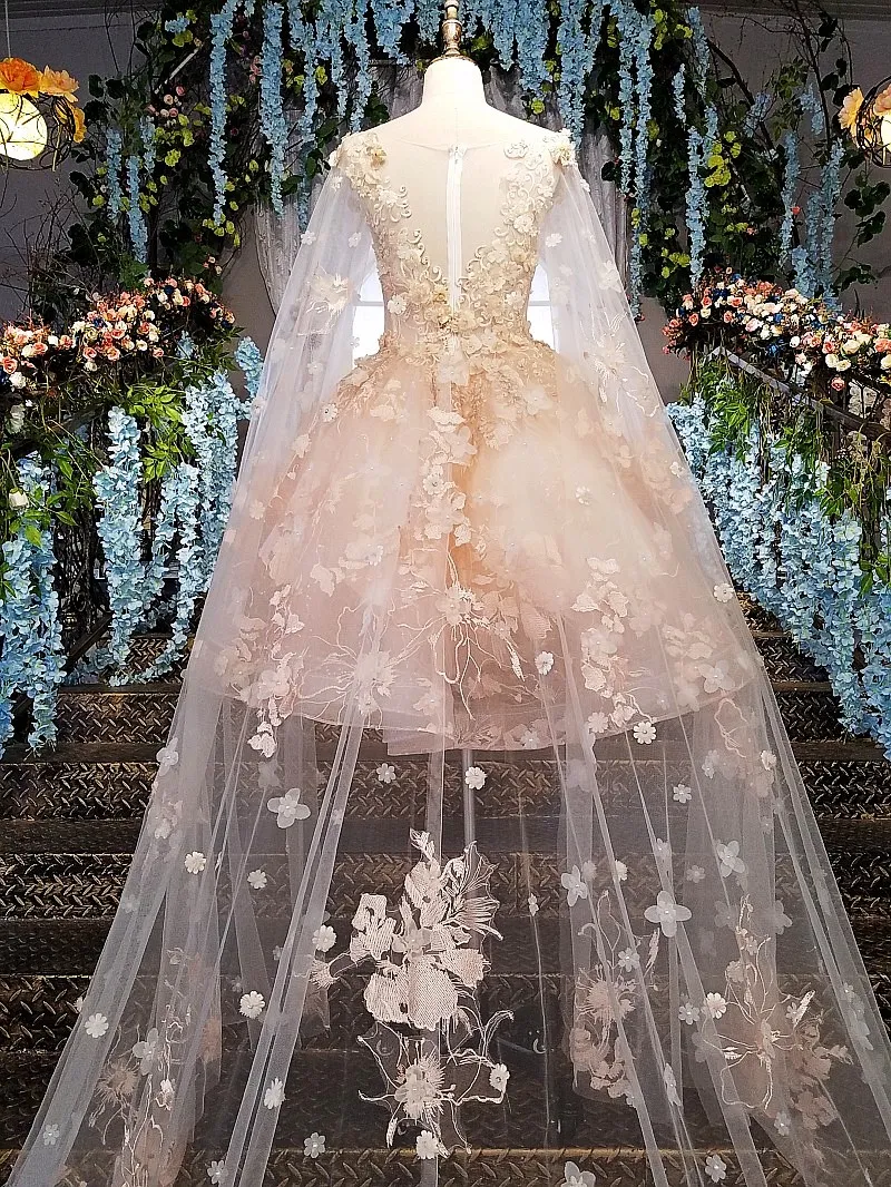 Incroyable robe de soirée moelleuse avec encolure bijou dentelle florale appliques robe de bal courte magnifique mini robe de soirée longueur au genou soirée dres