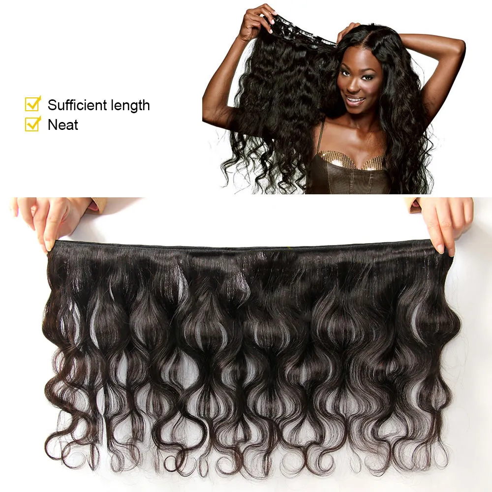 Brazilian Virgin Hair Weaves Body Wave Unprocessed Peruvian Malaysian Indian Cambodian Remy Human Hair Extensions Bundles Soft FULL Dyeable