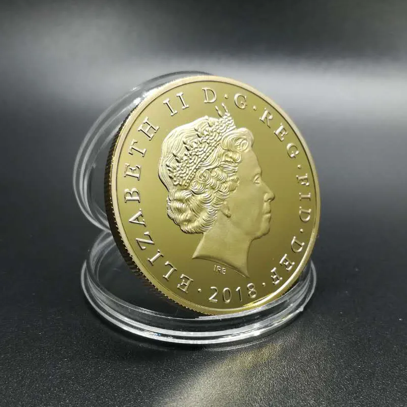 100 stks niet magnetisch 2018 Jezus Het laatste avondmaal Diner Bijbel Thema 24K Real Vergulde 40 mm in diameter Souvenir Coin badge munten