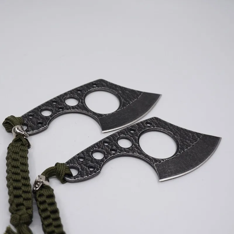 Mini liten multifunktionell camping hand axel hatchet med nylonskede 3cr13 blad utomhusficka knivar chopper överlevnad verktyg edc