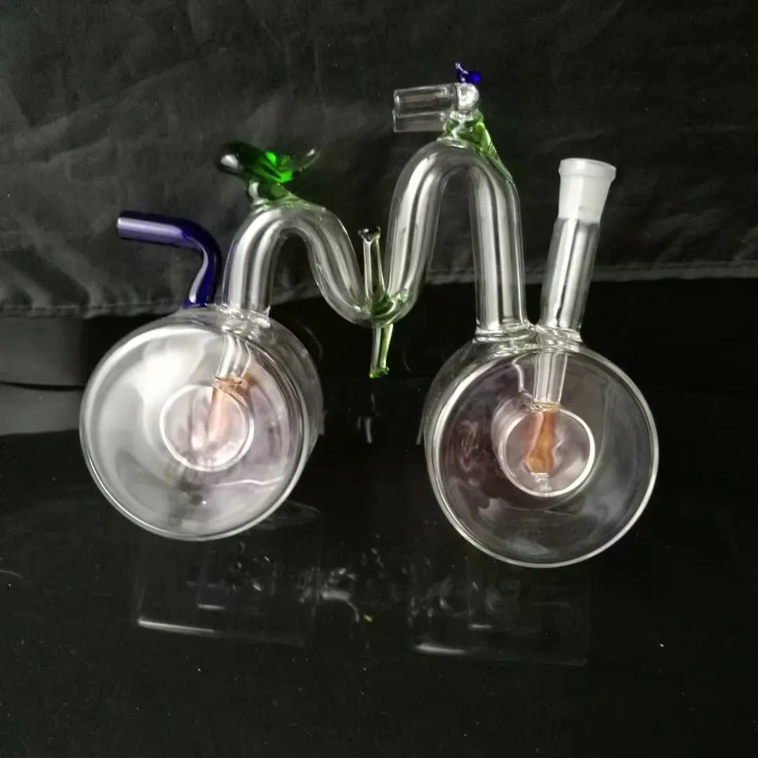 Accessoires de bongs en verre de narguilé de vélo ﾠ, Pipes à fumer en verre colorées mini-tuyaux à main multicolores Meilleure pipe en verre à la cuillère