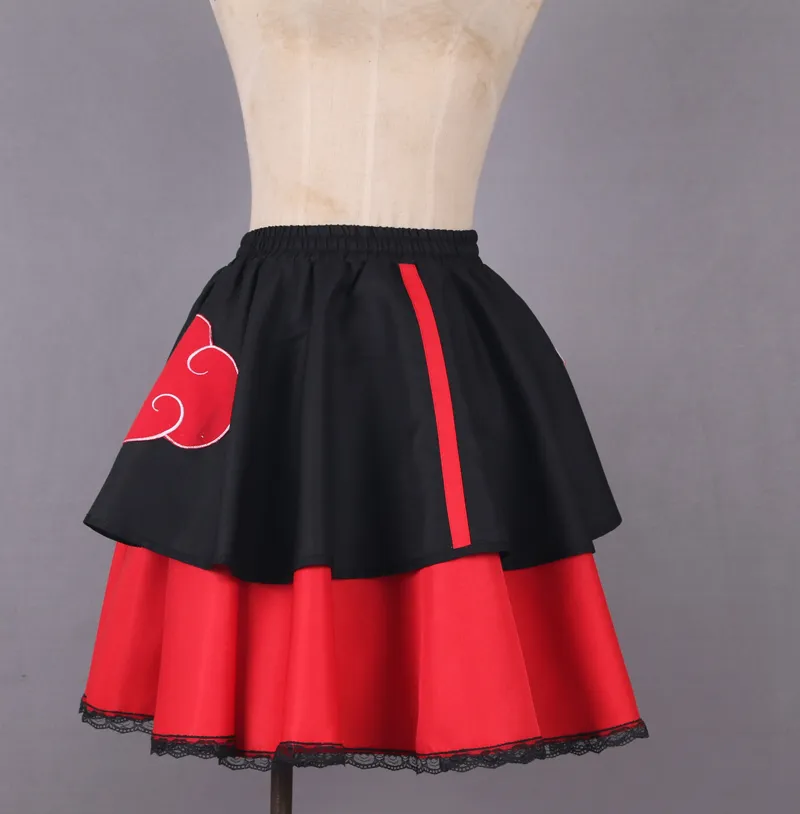 Naruto Shippuden Akatsuki Organization Femminile Lolita Kimono Dress Costume Cosplay Anime