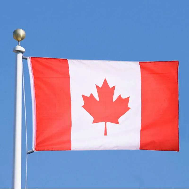 كندا العلم راية الشحن مجانا 90 * 150CM معلق العلم الوطني كندا الديكور راية