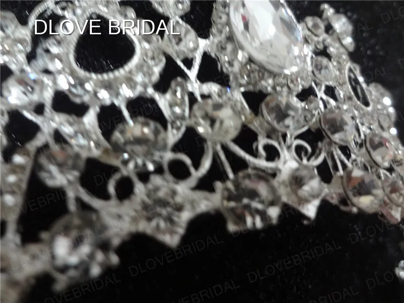 PO Real Crystal Crystal Bridal Cown Beauty Bageant Big Royal Crown Factory Hair Associory Tiaras Prom Party 5978020