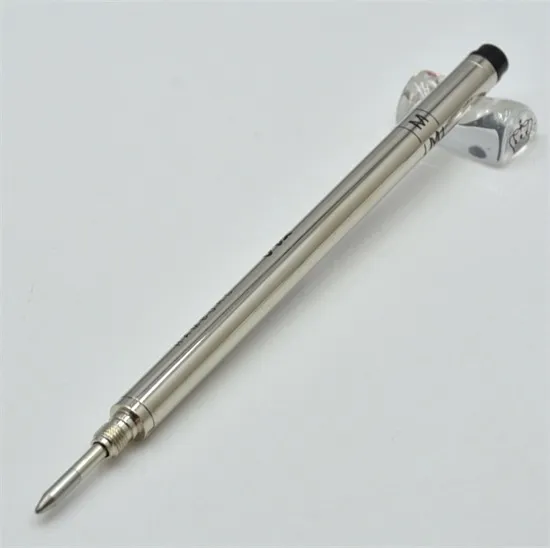 högkvalitativ 10 stycken metall svart/blå refill för rullpenna brevpapper skriva släta penntillbehör