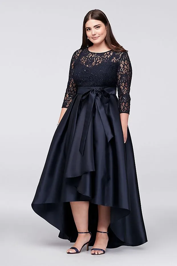 Plus Size Black Hi-Lo A-Line Formal Dress with 3/4 Sleeves and Sheer Jewel Neck Lace Evening Gown from Dhgate Plus Size Special Occasion Dresses - price 110.36 Plus Size Black Hi-Lo A-Line Formal Dress with 3/4 Sleeves and Sheer Jewel Neck Lace Evening Gown from Dhgate Plus Size Special Occasion Dresses - price 110.36