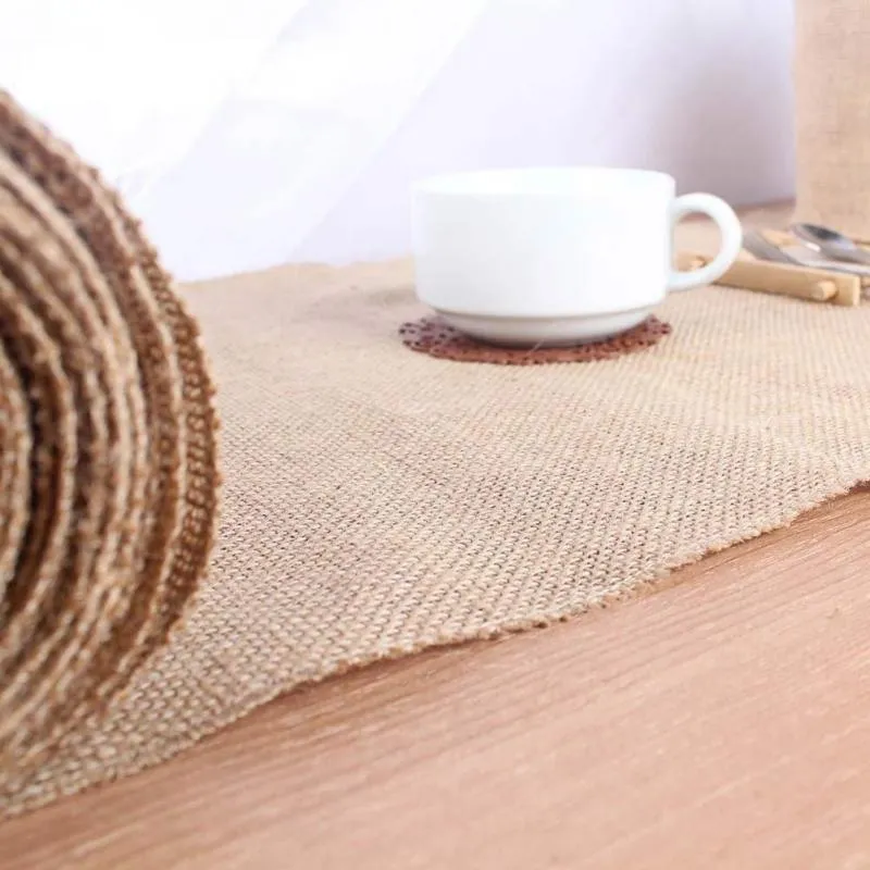 Hessian Burlap Rustic Wedding Decorations Decoration Burlap Vintage Craft Burlap Hessian Table Runner Roll Vintage Jute Home Decoration