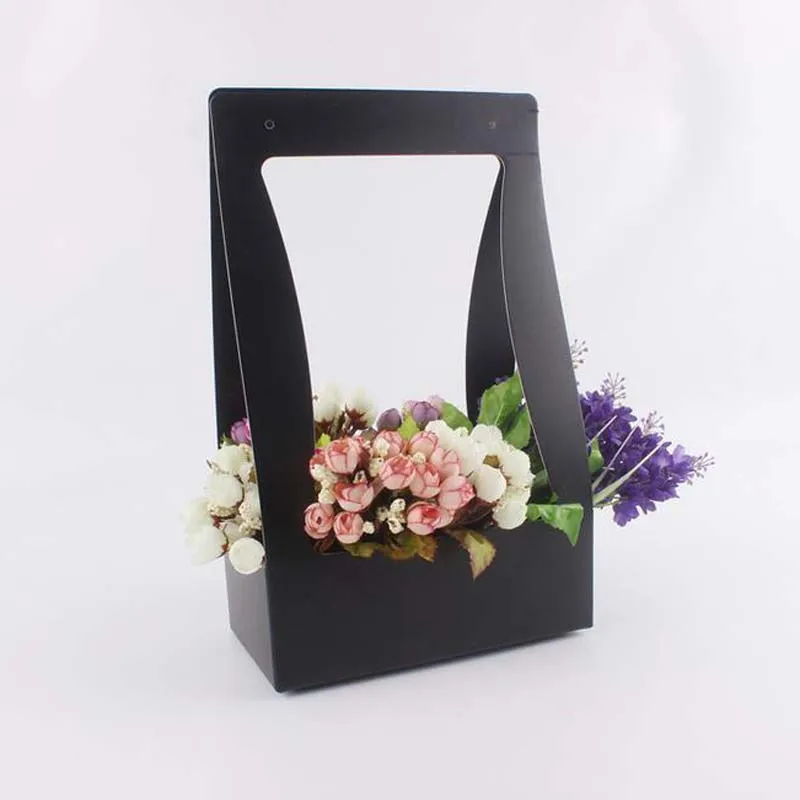 Новый цветок оберточная бумага ручной подарочная коробка складной прямоугольной упаковки цветочная корзина home decor party supplies