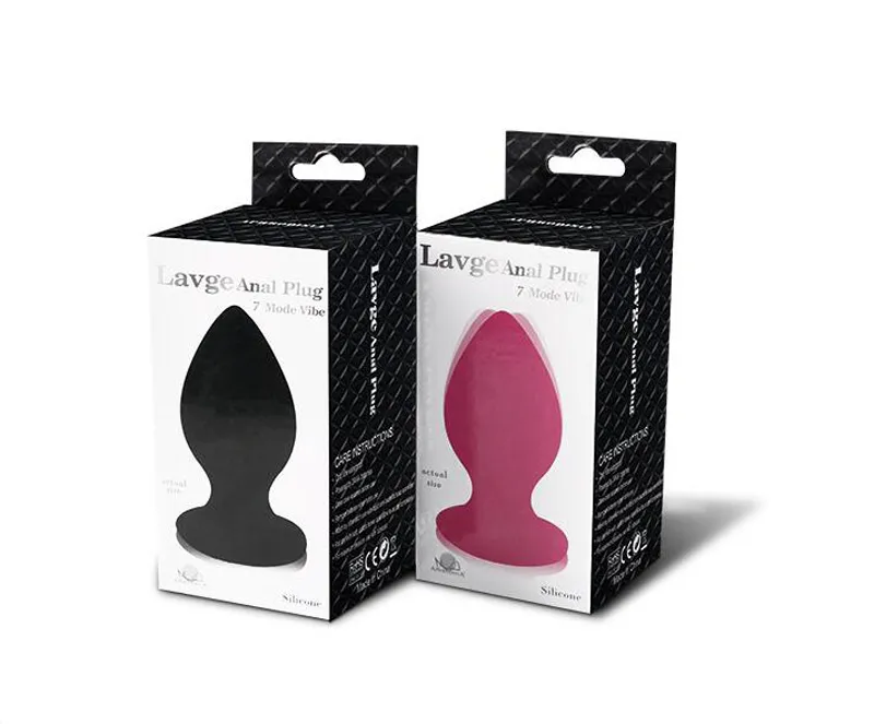 Tamaño grande 7 Modo Vibrador Butt Plug de silicona Vibrador anal grande Enchufe anal enorme Juguetes eróticos unisex Productos sexuales