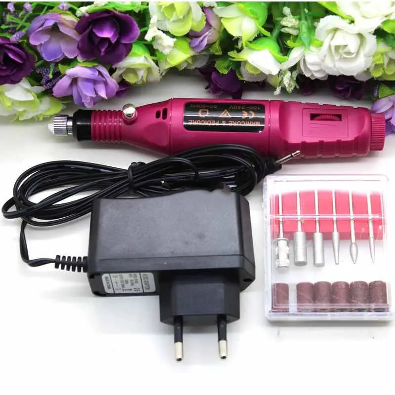 Hot Sale Mini Electric Sander Slipmaskin Pen Slipmaskin Gundam Nail Polisher Tools Högkvalitativa Nail Art Kits