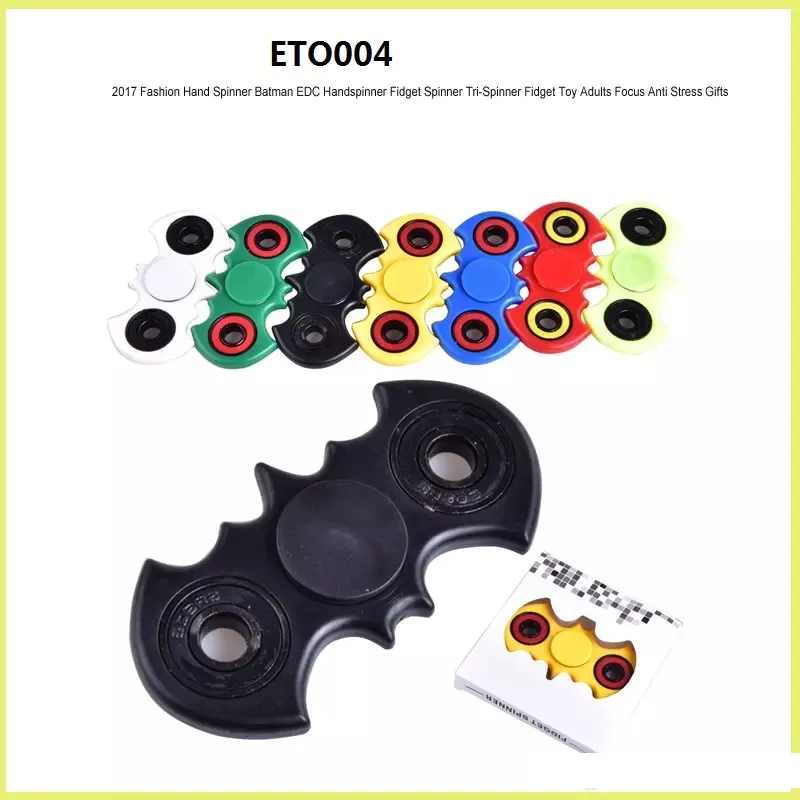 EDC Fidget Spinner Toy Finger Spinner Toy Hand Tri Spinner Handspinner EDC leksak för dekompression ångest leksaker med detaljerad låda