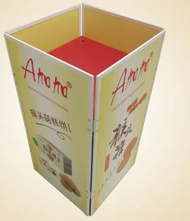 Metal Folding Snacks holder box merchandising display rack POP promotion advertising custom printing