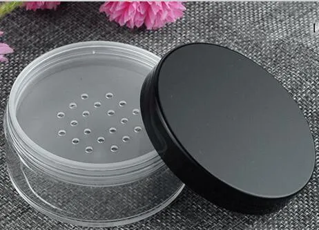 50 g 50 ml tom sifter burk lös pulver blusher puff case box makeup kosmetiska burkar behållare med sifter lock