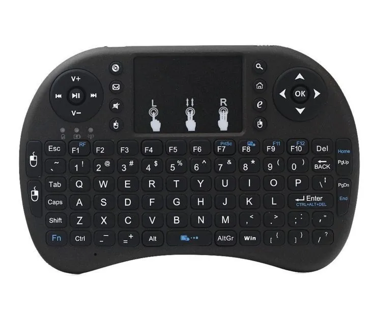 Original Normal Retroiluminado Mini Rii i8 Teclado Sem Fio 2.4G Inglês Air Mouse Teclado Touchpad Controle Remoto para Smart Box Android TV