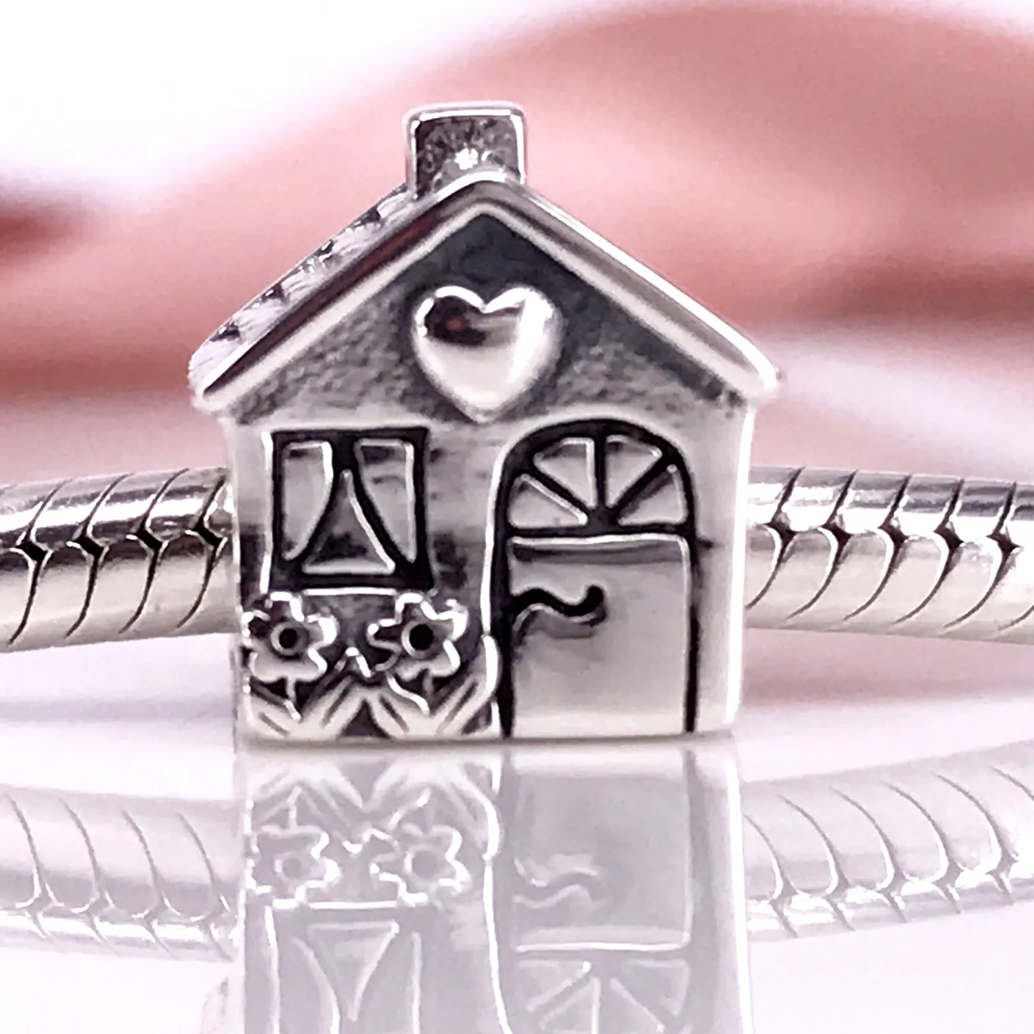 Autentica casa in argento sterling 925, ciondolo dolce casa adatto per bracciale e collana Pandora fai-da-te791267