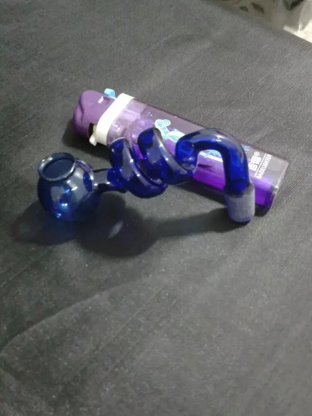 Colore Multi - Accessori a spirale bong di vetro accessori tubi fumatori di vetro mini tubi a mano multicolo