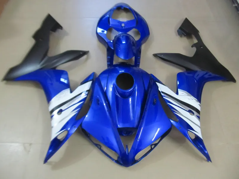 射出成形ボディワークフェアリングキットYamaha YZFR1 2004 2004 2006 Blue Black FairingsセットYZF R1 04 05 06 OT08