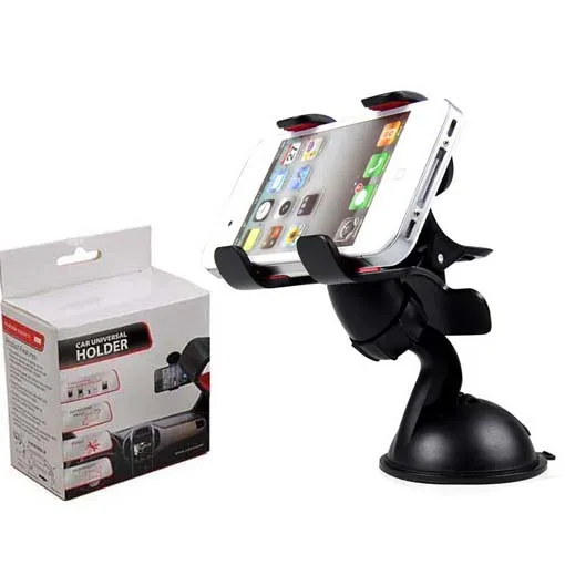 30 st Universal 360 ° i bil Vindruta Dashboard Holder Mount Stativ för iPhone Samsung GPS PDA Mobiltelefon Svart