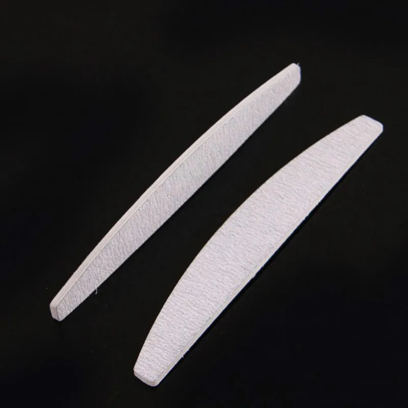 Hot / Sands Paper Sanding Good Quality Manicure Professional 100/180 Grå Zebra Half Moon Nail File för Salon Gratis Shopping