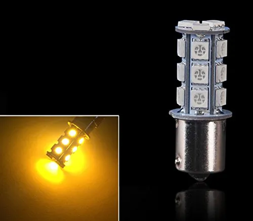 Ampoule led 1156 1157, feux de voiture BLANCS dc 12V 18 LED 5050 SMD BLANCO, feu de recul pour frein et virage