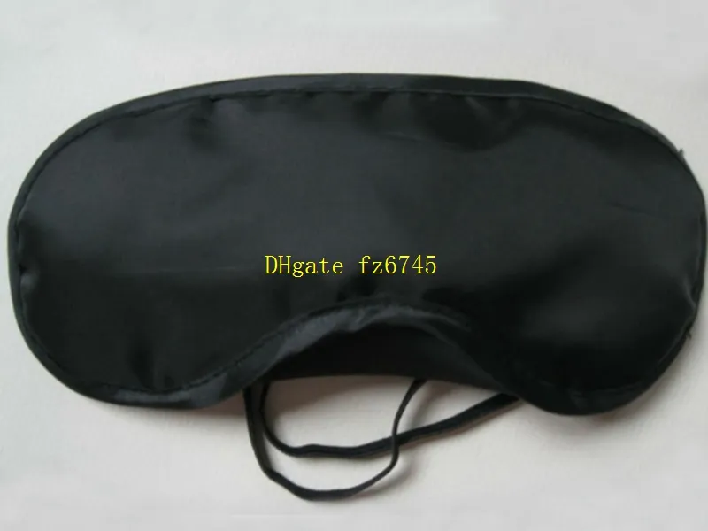 10 pçs / lote Frete Grátis Atacado Viagem Eyemask Máscara de Olho Sombra Tampa Venda Travesseiro Dormir Viagem cor Preta