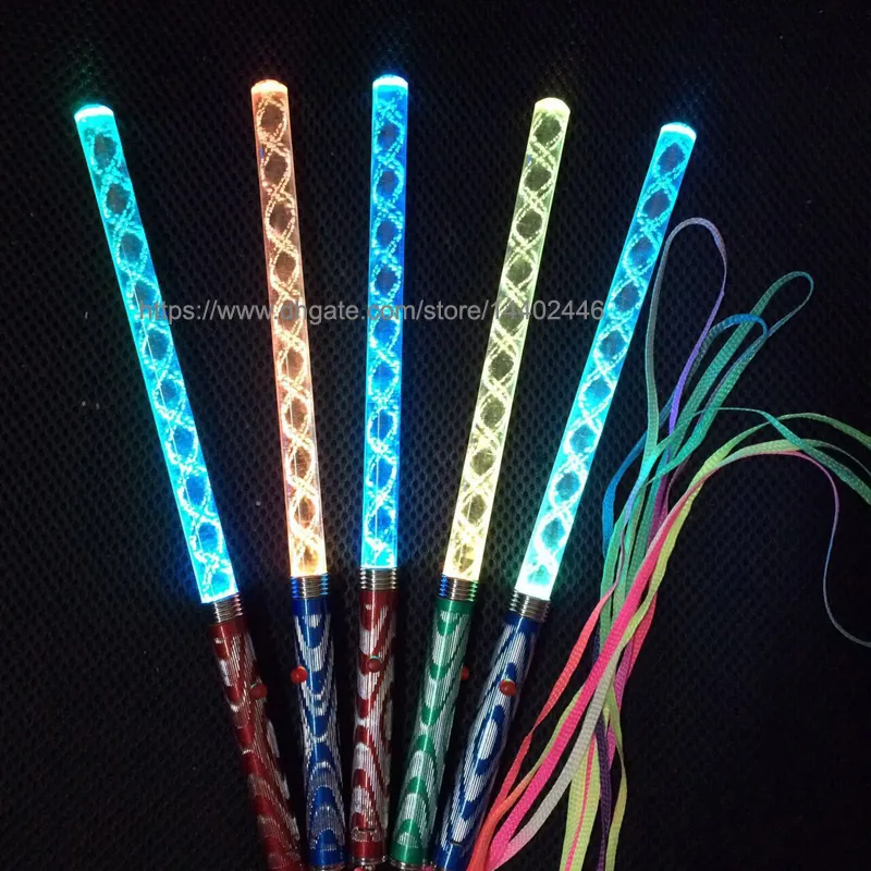 200PCs 26cm Multi Colors Led Glow Stick Ledd Bröllopsfest Flash Light Lights Christmas Games Sticks Magic Wand