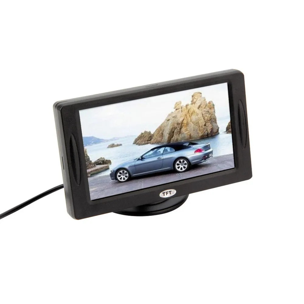 Classic Style 4.3" TFT LCD Rearview Car Monitors for DVD GPS Reverse Backup Camera Vehicle driving accessories