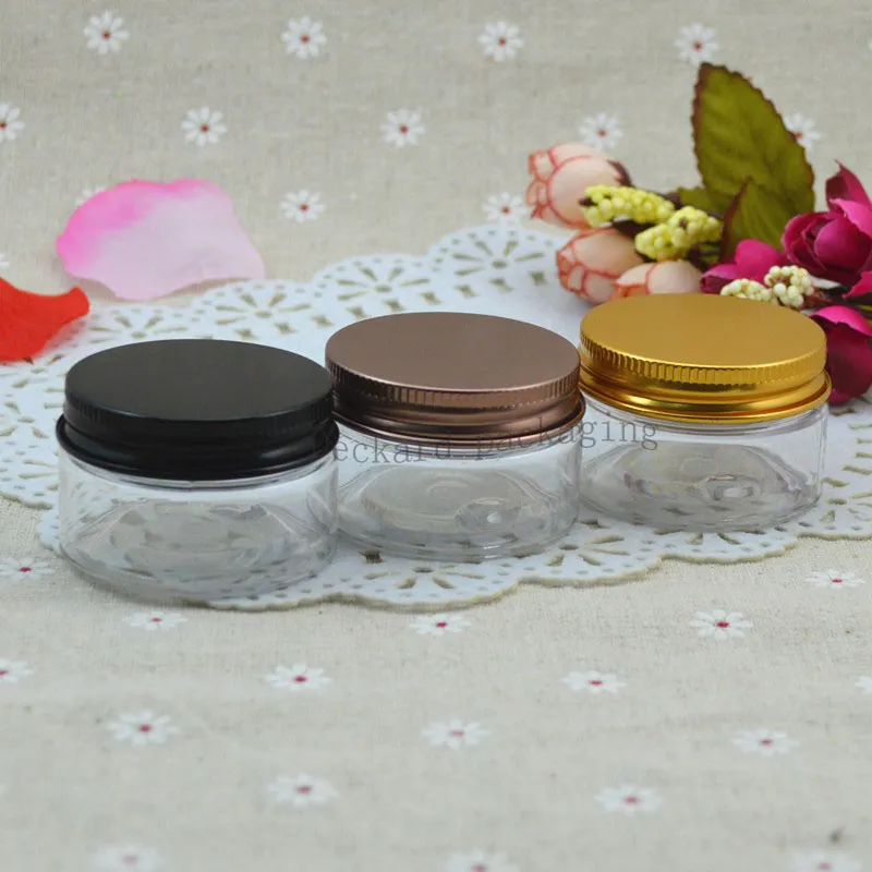 30g Aluminiowy Kosmetyczny Jar Pojemnik Plated Cap Wtokę 50 sztuk / partia 30ml Makeup Kontener Factory Hurtownie Darmowa Wysyłka