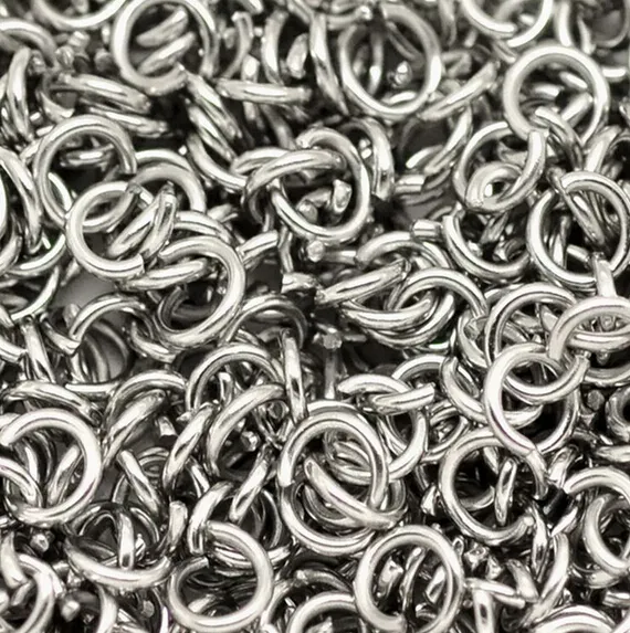 卸売強力なステンレス鋼オープンジャンプリングスプリットリング 5x1mm / 6*1mm / 7*1mm / 8*1mm ジュエリーファインディングシルバーポリッシュファッション DIY ブリンブリン