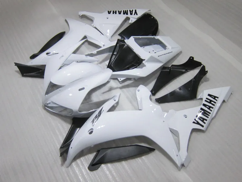 Injektionsgjutning Plastmakare för Yamaha YZF R1 2002 2003 Vit Svart Fairings Set YZF R1 02 03 OT37