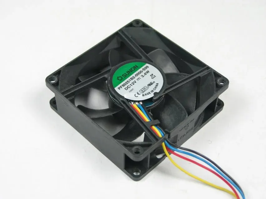 Sunon PF80251B2-0000-S99 DC 12V 3.4W 4-tråds 4-polig kontakt 80x80x25mm Server Square Fan