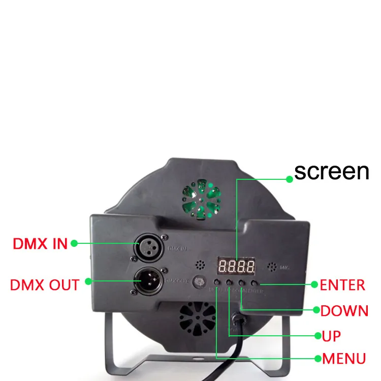 54W 18*3W Stage lights Up-Lighting dmx 512 Full RGB Color Mixing LED Flat Par Can Red Green Blue Color Mixing Up-Lighting Stage Dance