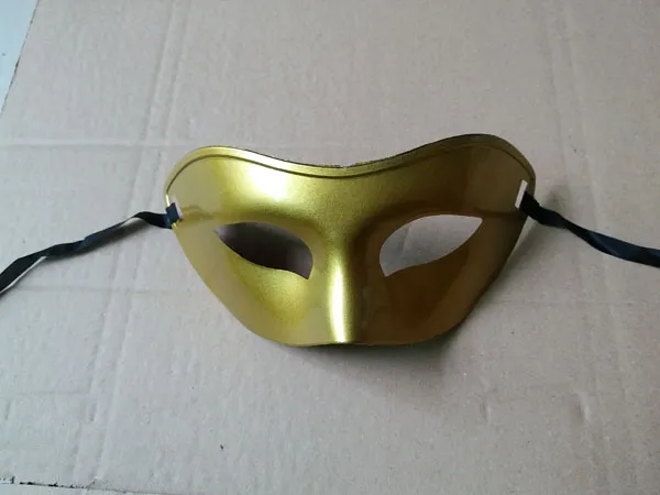 Unisex masquerade venetian mask mardi gras party mask kostym dekorationer assorterad färg guld silver svart vit En storlek passar mest