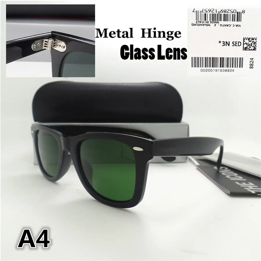 High quality Metal hinge Glass lens Plank frame Fashion Men Women Sunglasses Sport Vintage Sun glasses With box1474421