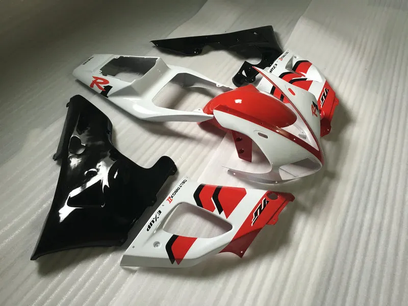 Kit corpo personalizado Carenagem para YAMAHA YZFR1 YZF R1 1998 1999 YZR1000 R1 98 99 ABS branco vermelho Carrocerias Carroçaria + presentes YS01