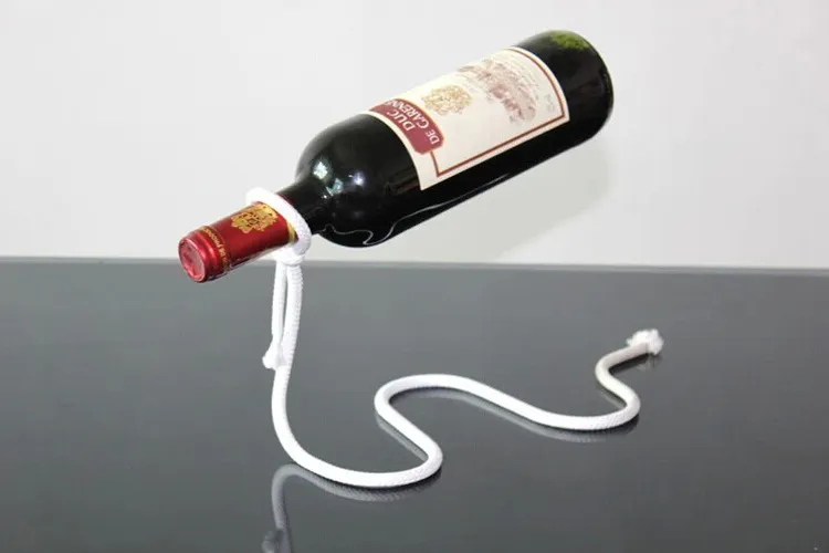 Porte-bouteille de vin rouge Porte-bouteille de vin Creative Cadre de support de chaîne de corde de suspension pour bouteille de vin rouge 3cm Ornements d'ameublement DHL gratuit