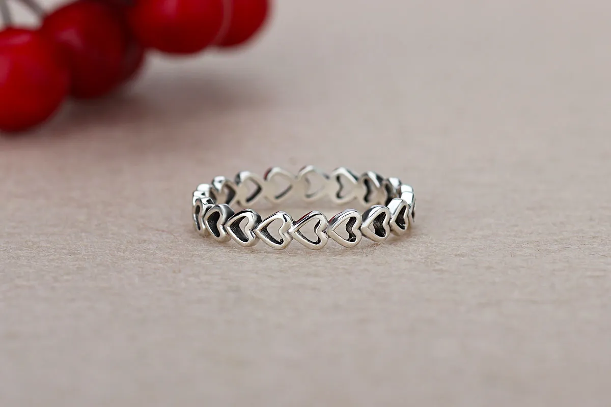Toptan Basit Aşk Yüzükleri 925 Gümüş İmza Yüzüğü Fit Pandora Kübik Zirkonya Yıldönümü Mücevherleri Kadınlar Noel Hediyesi