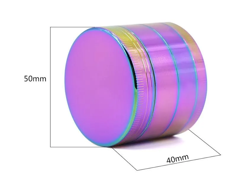 지름 52MM 아연 합금 얼음 파란색 연기 연기 무지개 분쇄기 대외 무역 흡연자 5040B의 네 레이어