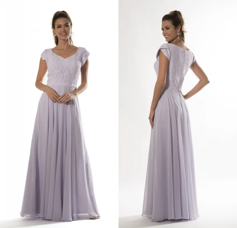 how to get cheap bridesmaid dresses Modest Formal Leaf Dress G539 Lilac