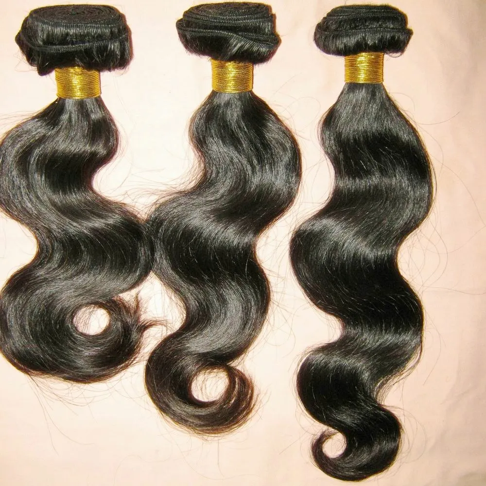 10 stks / partij Groothandel Kilo Prijs 100% Menselijk Haar Peruviaanse Body Wave Weave Dikke Bundels Dyable King Queens