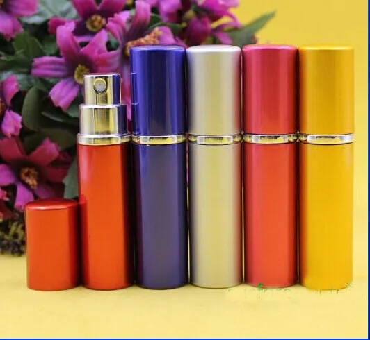 5ml Mini Portable Refillable Parfym Atomizer Färgrik Sprayflaska Tomma Parfymflaskor Mode Parfymflaska BFFA420