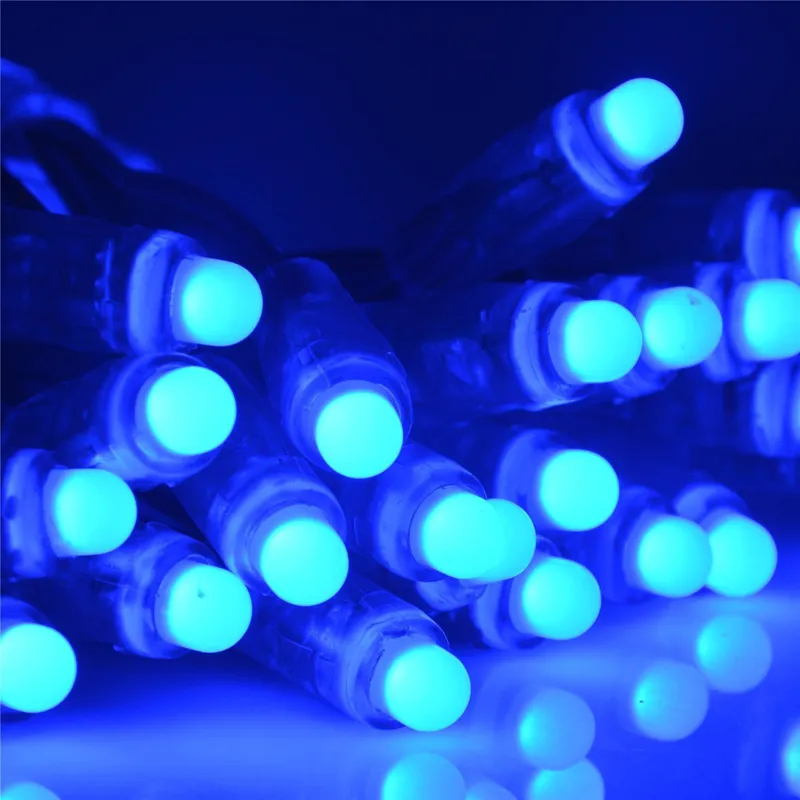 RGB LED String Lights IP68 Impermeabile LED Pixel Light DC5V Illuminazione natalizia che cambia colore Fairy String Lights No IC